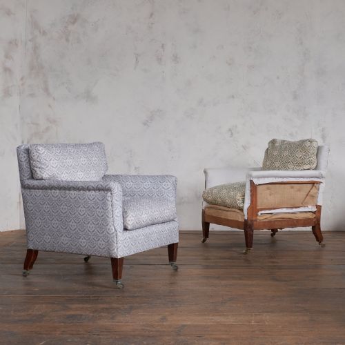 HOWARD AND SONS INGLEBY PAIR OF ARMCHAIRS