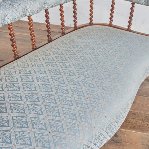 ANTIQUE SPINDLE BACK SOFA BY C HINDLEY SONS - ADDITIONAL PHOTO 8