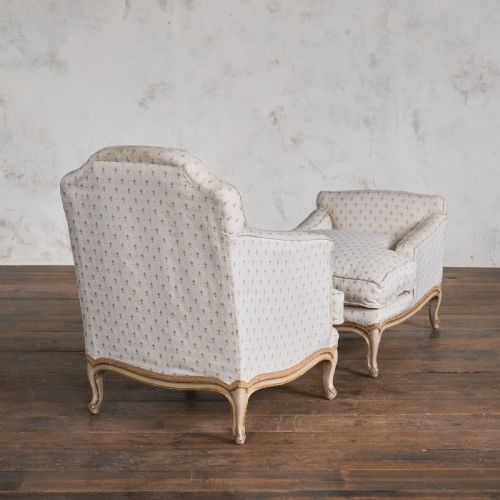 ANTIQUE FRENCH DUCHESSE BRISEE CHAISE LONGUE ARMCHAIR FOOTSTOOL LOUIS XV - ADDITIONAL PHOTO 4