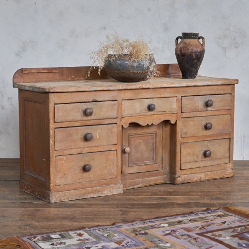 ANTIQUE PINE SIDEBOARD WITH ORIGINAL PAINT - ADDITIONAL PHOTO 2