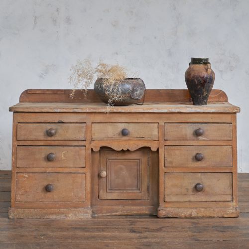 ANTIQUE PINE SIDEBOARD WITH ORIGINAL PAINT - ADDITIONAL PHOTO 3