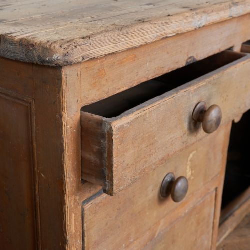 ANTIQUE PINE SIDEBOARD WITH ORIGINAL PAINT - ADDITIONAL PHOTO 7
