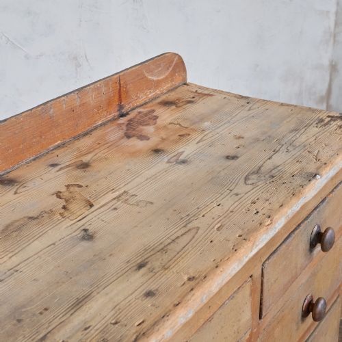 ANTIQUE PINE SIDEBOARD WITH ORIGINAL PAINT - ADDITIONAL PHOTO 8