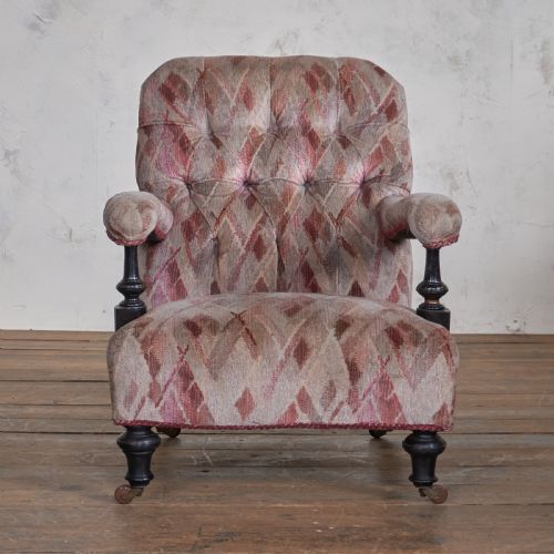 ANTIQUE OPEN ARMCHAIR IN THE STYLE OF SHOOLBRED - ADDITIONAL PHOTO 1