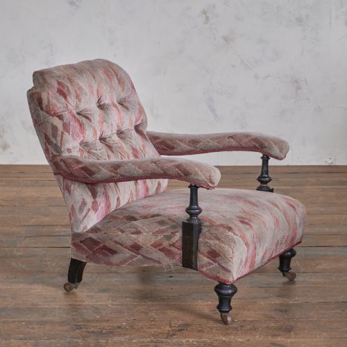 ANTIQUE OPEN ARMCHAIR IN THE STYLE OF SHOOLBRED - ADDITIONAL PHOTO 8