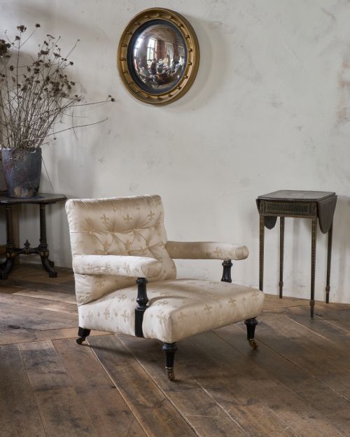 ANTIQUE OPEN ARMCHAIR IVORY - ADDITIONAL PHOTO 3