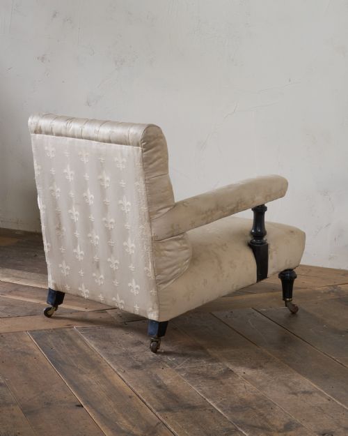 ANTIQUE OPEN ARMCHAIR IVORY - ADDITIONAL PHOTO 5