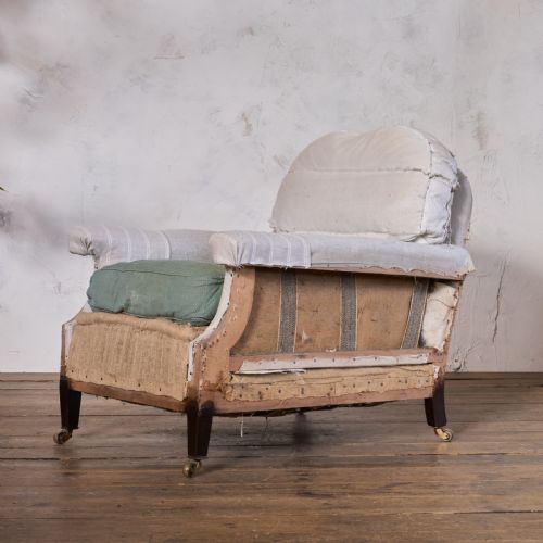 antique armchair deep seated - CATEGORY: ANTIQUE CHAIRS - DATED 19TH CENTURY