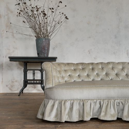 ANTIQUE HINDLEY SONS KIDNEY SOFA - ADDITIONAL PHOTO 9