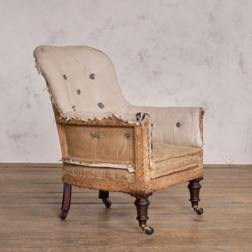 antique armchair att to maple co - CATEGORY: ANTIQUE CHAIRS - DATED 19TH CENTURY