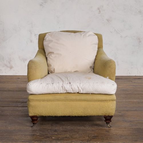 ANTIQUE HOWARD AND SONS STYLE ARMCHAIR DEEP SEATED - ADDITIONAL PHOTO 2