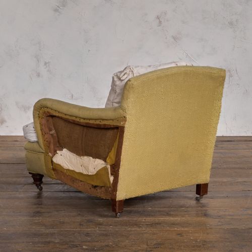 ANTIQUE HOWARD AND SONS STYLE ARMCHAIR DEEP SEATED - ADDITIONAL PHOTO 3