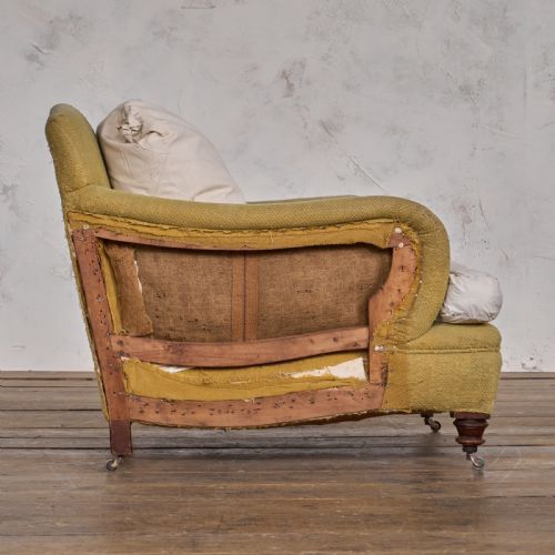 ANTIQUE HOWARD AND SONS STYLE ARMCHAIR DEEP SEATED - ADDITIONAL PHOTO 5