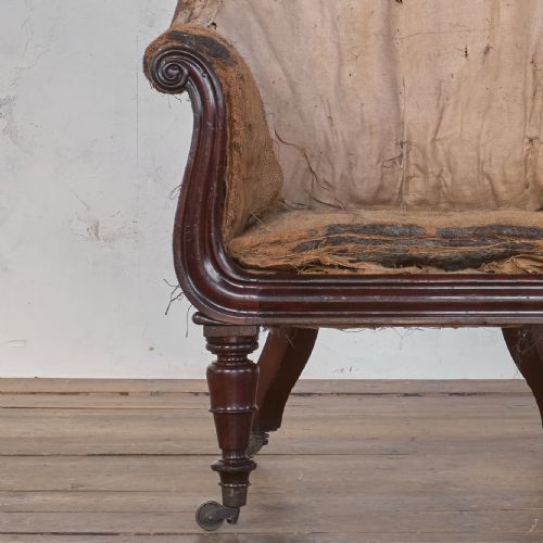 REGENCY LIBRARY CHAIR LYRE FRONT IN THE MANNER OF GILLOWS - ADDITIONAL PHOTO 1