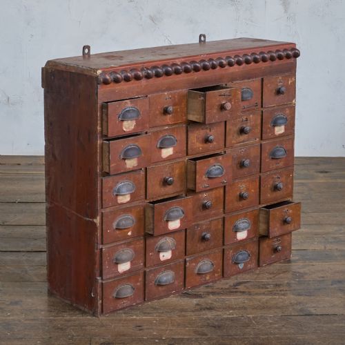 antique french ironmongers drawers - CATEGORY: ANTIQUE CUPBOARDS - DATED 1920