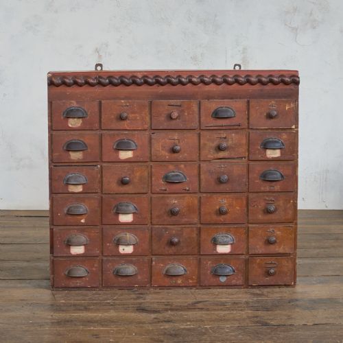 ANTIQUE FRENCH IRONMONGERS DRAWERS - ADDITIONAL PHOTO 2