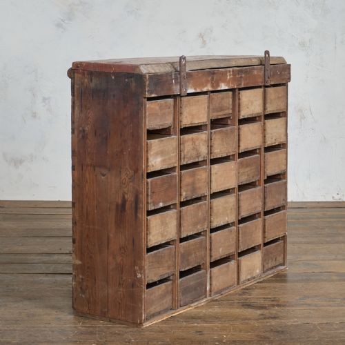 ANTIQUE FRENCH IRONMONGERS DRAWERS - ADDITIONAL PHOTO 4