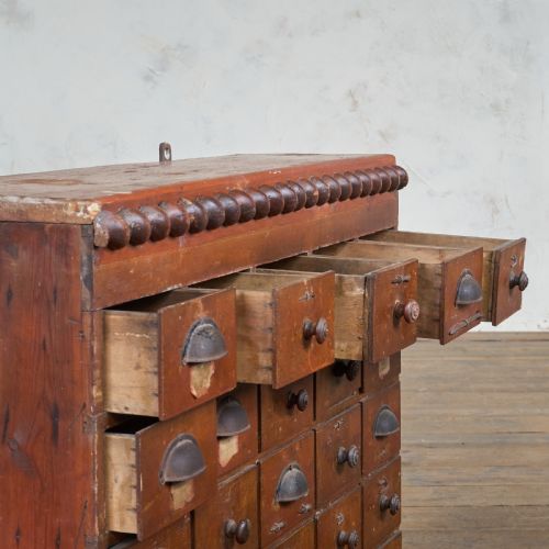 ANTIQUE FRENCH IRONMONGERS DRAWERS - ADDITIONAL PHOTO 5