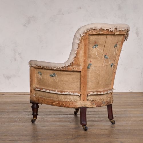 ANTIQUE ARMCHAIR ATT TO MAPLE CO - ADDITIONAL PHOTO 4