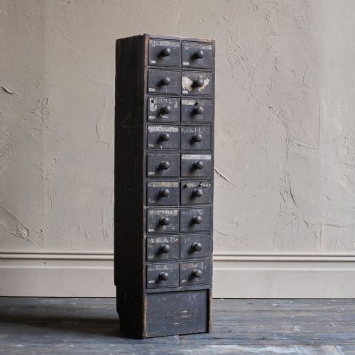 ANTIQUE FRENCH IRONMONGERS DRAWERS - ADDITIONAL PHOTO 1