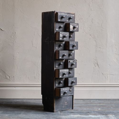 ANTIQUE FRENCH IRONMONGERS DRAWERS - ADDITIONAL PHOTO 5