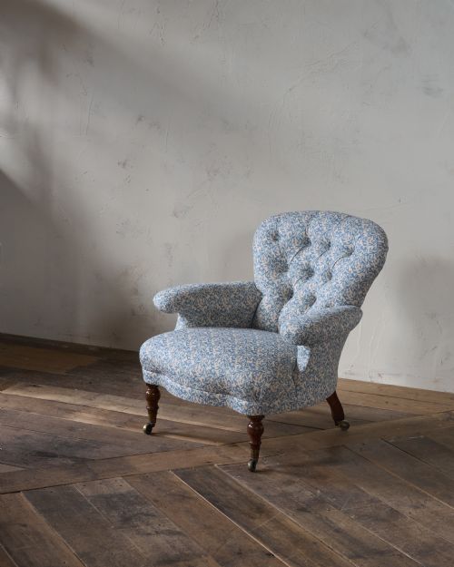 HOWARD AND SONS ARMCHAIR EARLY MID 19TH CENTURY - ADDITIONAL PHOTO 5