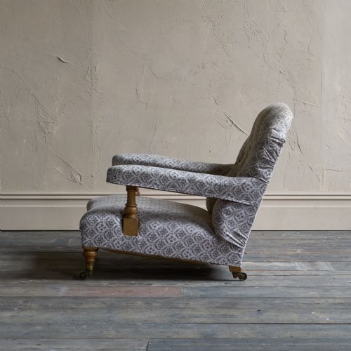 HOWARD AND SONS OPEN ARMCHAIR WTICKING - ADDITIONAL PHOTO 9
