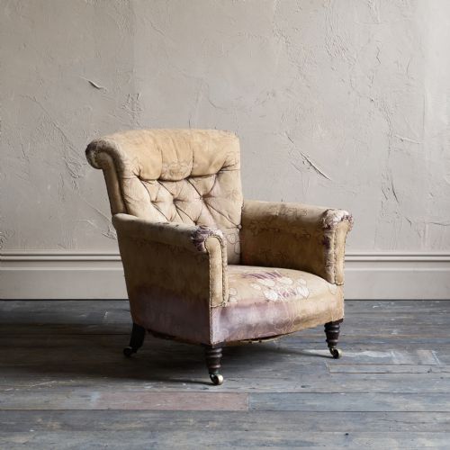 ANTIQUE HOWARD WOODSTOCK STYLE CHAIR - ADDITIONAL PHOTO 1