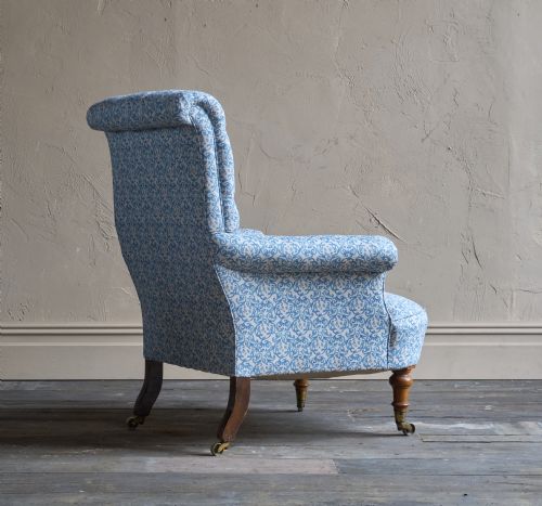 HOWARD AND SONS ARMCHAIR IN TICKING - ADDITIONAL PHOTO 3