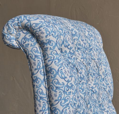 HOWARD AND SONS ARMCHAIR IN TICKING - ADDITIONAL PHOTO 4