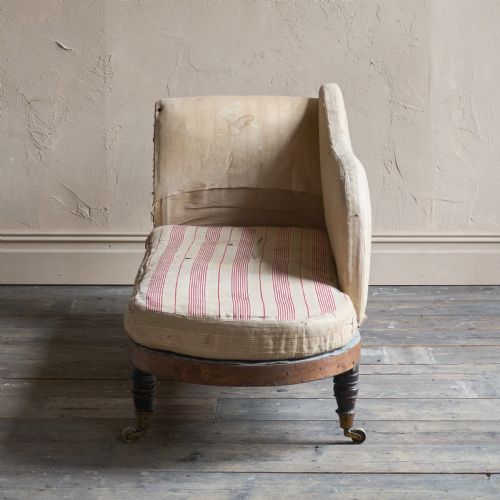 REGENCY CHAISE LONGUE IN ORIGINAL TICKING - ADDITIONAL PHOTO 1
