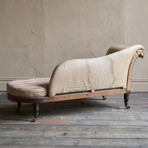REGENCY CHAISE LONGUE IN ORIGINAL TICKING - ADDITIONAL PHOTO 3