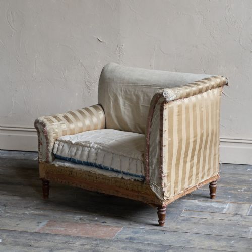ANTIQUE CORNER ARMCHAIR SQUAB SEAT - ADDITIONAL PHOTO 5