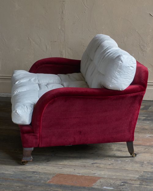 ANTIQUE HOWARD STYLE DEEPSEATED COUNTRY HOUSE SOFA WHYTOCK AND REID - ADDITIONAL PHOTO 3