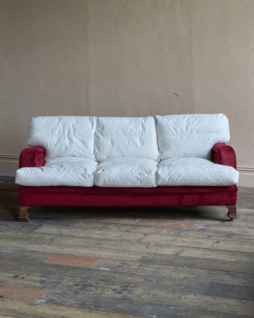 ANTIQUE HOWARD STYLE DEEPSEATED COUNTRY HOUSE SOFA WHYTOCK AND REID - ADDITIONAL PHOTO 7