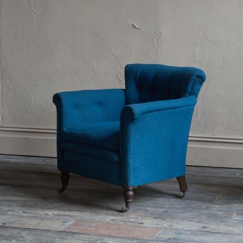 ANTIQUE WOODSTOCK STYLE TUB ARMCHAIR - ADDITIONAL PHOTO 1