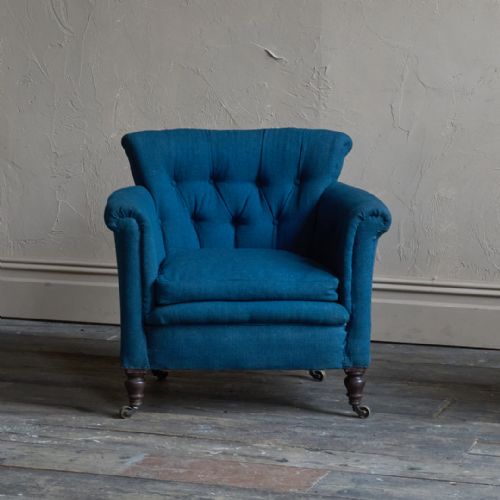 ANTIQUE WOODSTOCK STYLE TUB ARMCHAIR - ADDITIONAL PHOTO 5