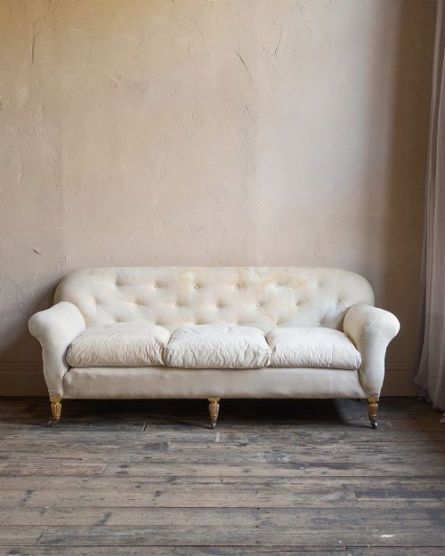 A DRUCE CO SCROLL ARM COUNTRY HOUSE SOFA 3SEATER - ADDITIONAL PHOTO 1