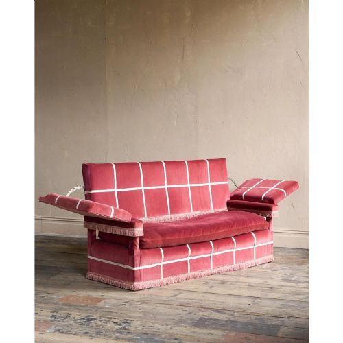 Knole Sofa in Claret Red Velvet