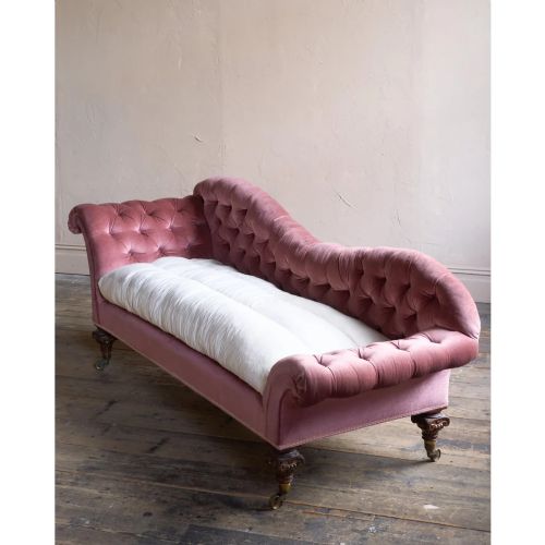 Chaise Longue Sofa with Ionic Column Legs