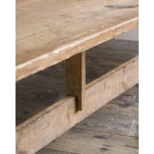 WEATHERED TRESTLE DINING TABLE IN THE SWEDISH STYLE - ADDITIONAL PHOTO 7