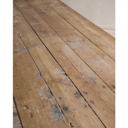 WEATHERED TRESTLE DINING TABLE IN THE SWEDISH STYLE - ADDITIONAL PHOTO 8