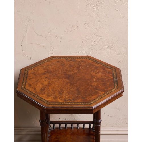 GILLOWS AMBOYNA SIDE TABLE WITH PARCEL GILT - ADDITIONAL PHOTO 5