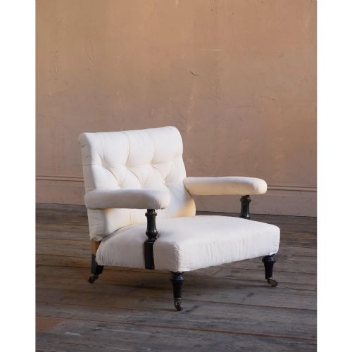ANTIQUE OPEN ARMCHAIR ATT TO MELLIER CO