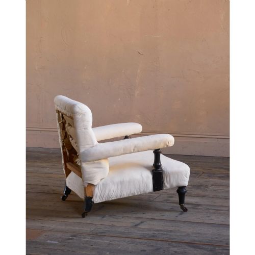 ANTIQUE OPEN ARMCHAIR ATT TO MELLIER CO - ADDITIONAL PHOTO 2