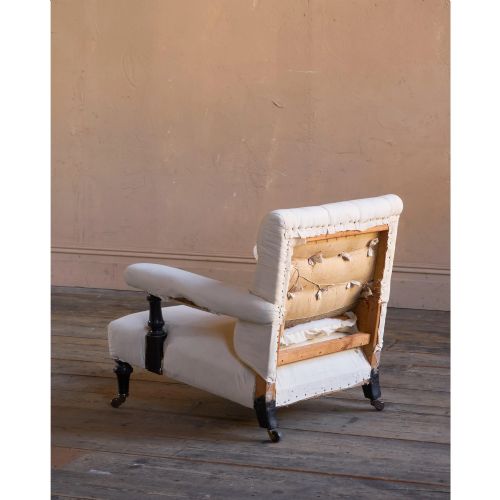 ANTIQUE OPEN ARMCHAIR ATT TO MELLIER CO - ADDITIONAL PHOTO 3