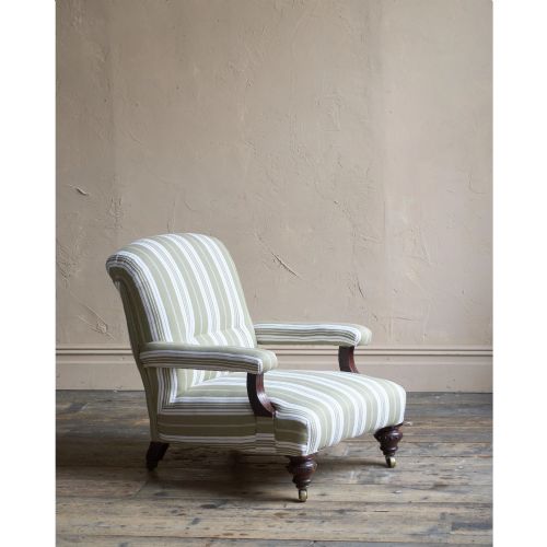 19TH CENTURY OVERSIZED OPEN ARMCHAIR - ADDITIONAL PHOTO 2
