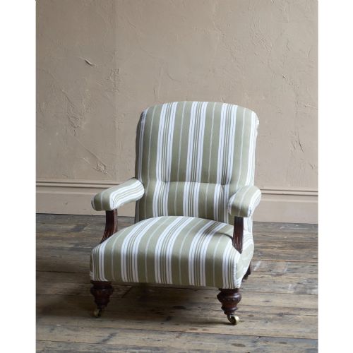 19TH CENTURY OVERSIZED OPEN ARMCHAIR - ADDITIONAL PHOTO 7
