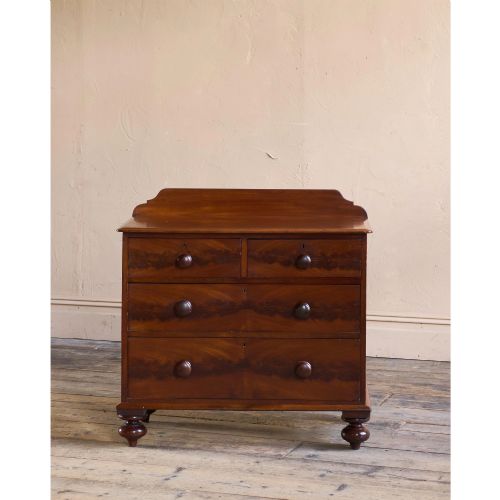 A MAHOGANY CHEST OF DRAWERS 19TH C - ADDITIONAL PHOTO 4