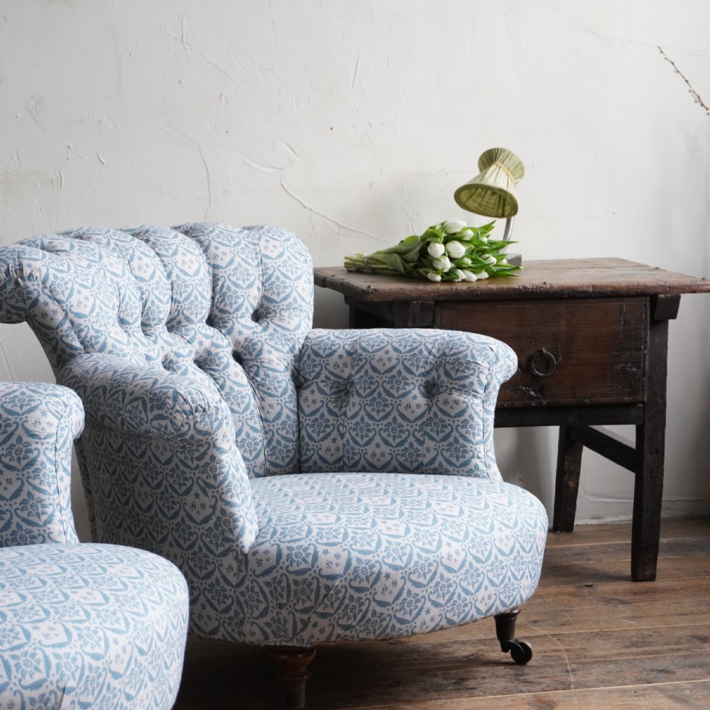 Pair of Howard and Sons Armchairs - early
 View VIII